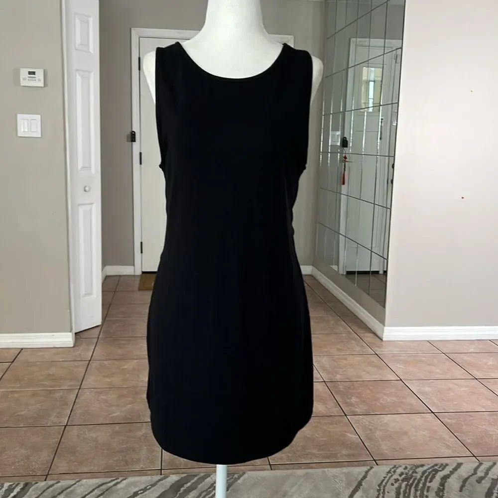 NWOT FP Beach Free People Black Sleeveless Tank Top Mini Dress Size M